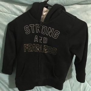 Strong and fearless zip up hoodie